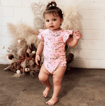 Snuggle Hunny Kids | Pink Wattle Short Sleeve Bodysuit | Little Lights Co.