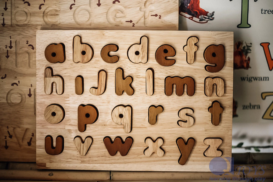 Q Toys | Natural Lowercase Puzzle