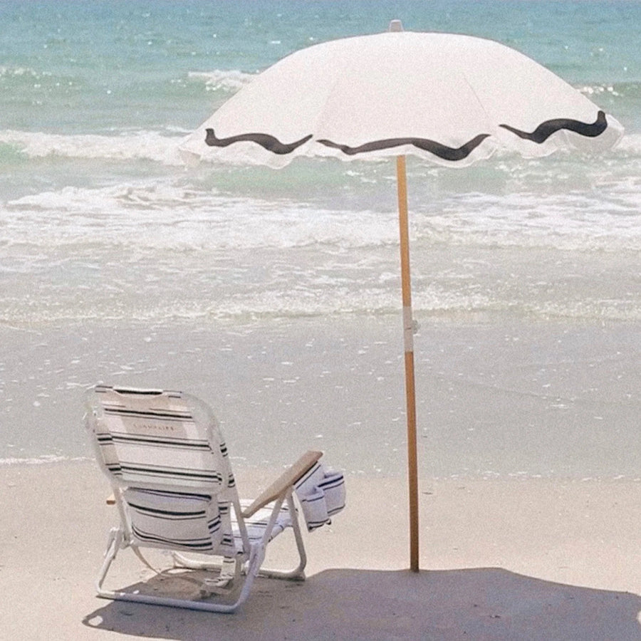 Sunnylife | Luxe Beach Umbrella - Casa Marbella Vintage Black