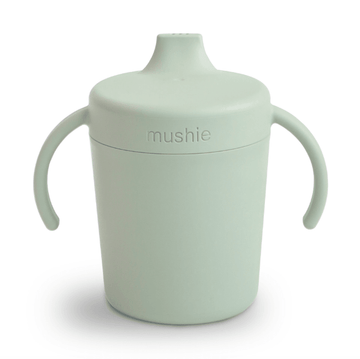 Mushie | Trainer Sippy Cup with Handle, Sage | Little Lights Co.