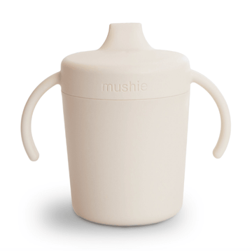 Mushie | Trainer Sippy Cup with Handle, Ivory | Little Lights Co.