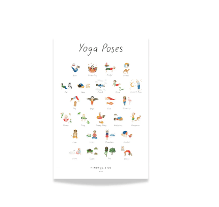 Yoga Poses Print | Mindful and Co Kids | Little Lights Co.