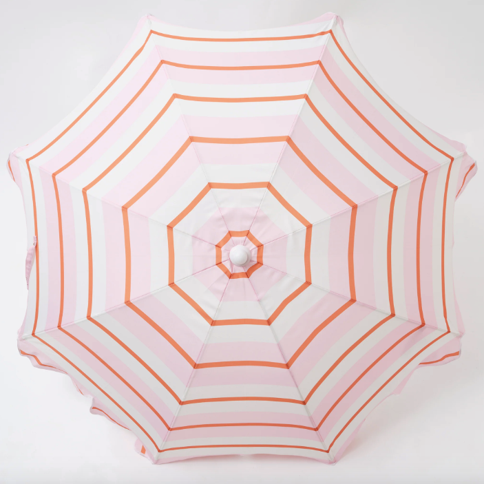 Sunnylife | Beach Umbrella - Summer Stripe Strawberry Sorbet
