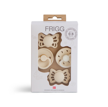 Frigg | Baby's First Pacifier 4-pack, Moonlight Sailing Cream