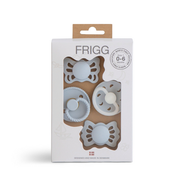 Frigg | Baby's First Pacifier 4-pack, Moonlight Sailing Powder Blue