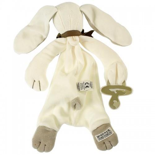 Ears the Bunny Comforter - Organic Dummy Holder (unboxed) | Maud n Lil | Little Lights Co.