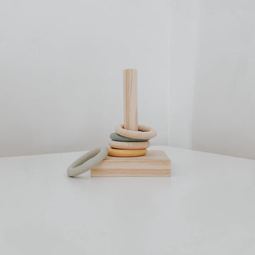 Coloured Ring Stacker, Earth | Grove and Willow | Little Lights Co.