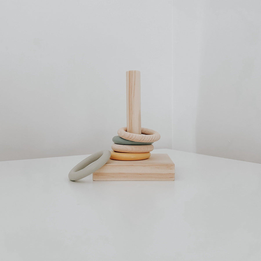 Coloured Ring Stacker, Earth | Grove and Willow | Little Lights Co.