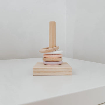 Coloured Ring Stacker, Peach | Grove and Willow | Little Lights Co.