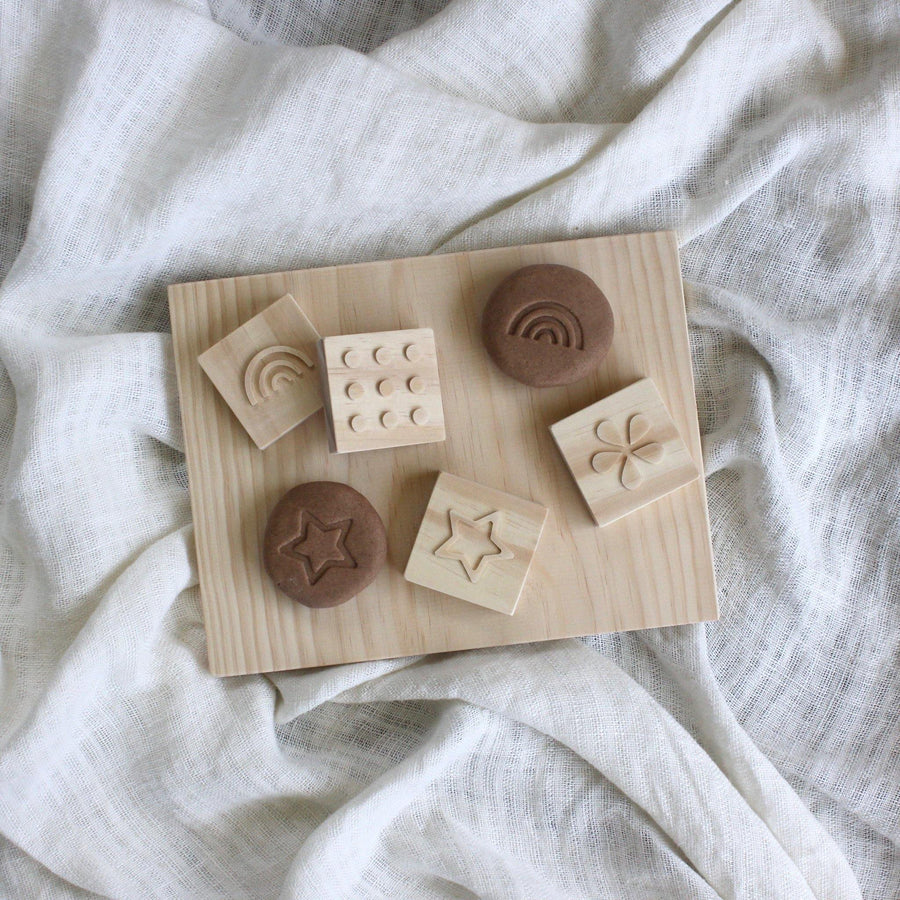 Wooden Dough Stamps | Grove & Willow | Little Lights Co.