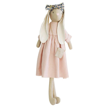 Alimrose | Sofia XL Bunny 70cm Pink Linen | Little Lights Co.