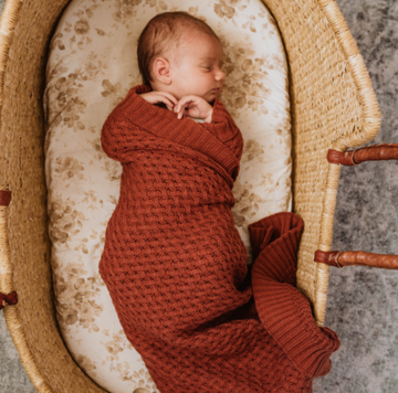 Snuggle Hunny Kids | Diamond Knit Baby Blanket - Umber | Little Lights Co.