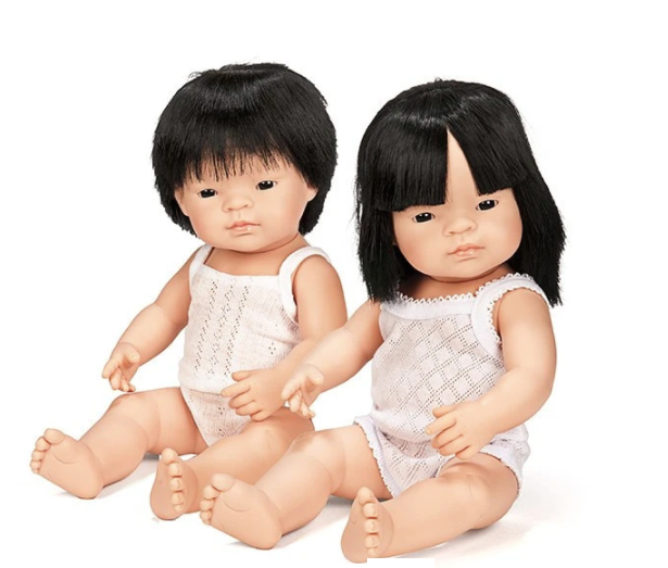Miniland Doll | Anatomically Correct Baby Doll Asian Girl, 38 cm | Little Lights Co.