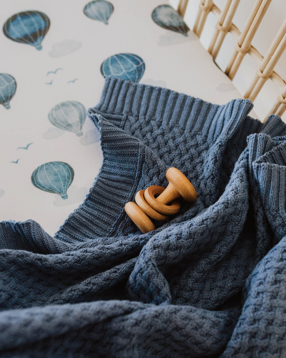 Snuggle Hunny Kids | River, Diamond Knit Baby Blanket | Little Lights Co.