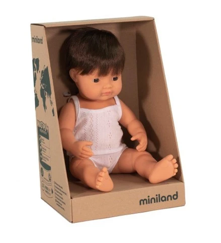 Miniland Doll | Anatomically Correct Baby Caucasian Boy, 38cm | Little Lights Co.
