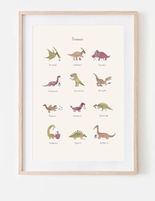 Mushie | Dinosaur poster | Little Lights Co.
