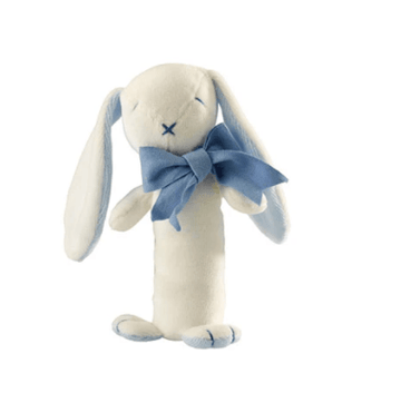 Oscar The Blue Bunny, Soft Organic Toy Stick Rattle | Maud n Lil | Little Lights Co.