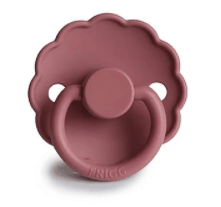 Frigg Pacifier Daisy Natural Rubber, Dusty Rose | Little Lights Co.