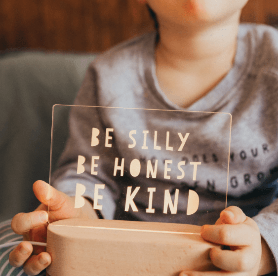Night Light, Be Silly, Be Honest, Be Kind | Funny Bunny Kids | Little Lights Co.