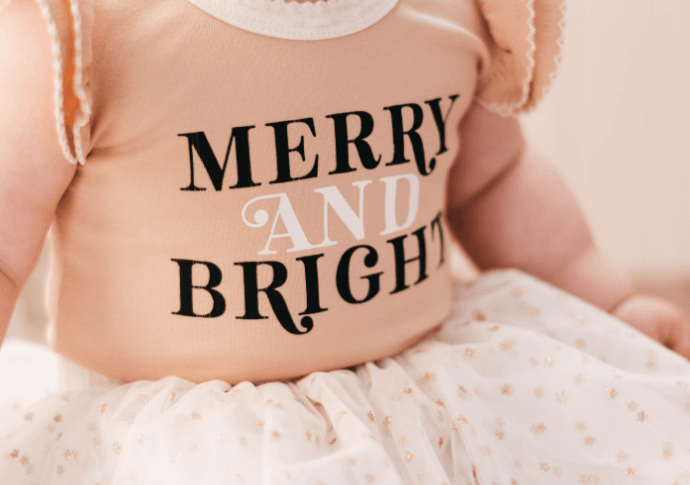 Bencer & Hazelnut | Merry & Bright - Christmas Romper/Tee | Little Lights Co.