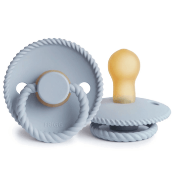 Frigg Rope Pacifier, Powder Blue (Natural Rubber) | Little Lights Co.