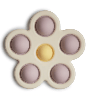 Mushie | Flower Press Toy - Soft Lilac | Little Lights Co.