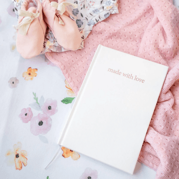 Forget me not | 'Made with love' Pregnancy Journal (White) | Little Lights Co.
