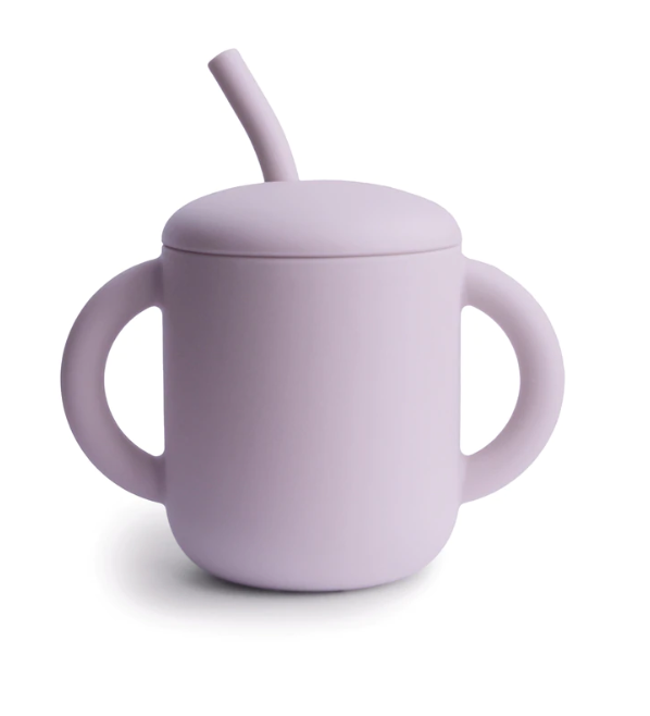 Mushie | Silicone Training Cup & Straw - Soft Lilac