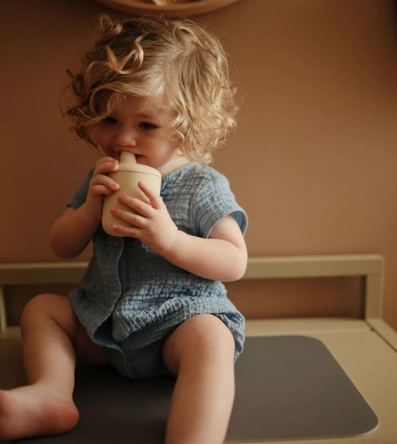 MUSHIE | SILICONE SIPPY CUP - SHIFTING SAND