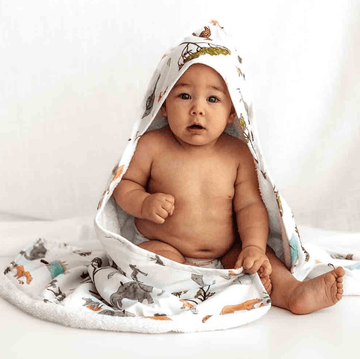 Snuggle Hunny Kids | Organic Hooded Baby Towel, Eucalypt | Little Lights Co.
