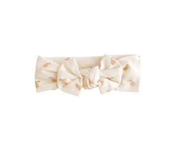Organic Cotton Headwrap - Peach Print | India & Grace | Little Lights Co.