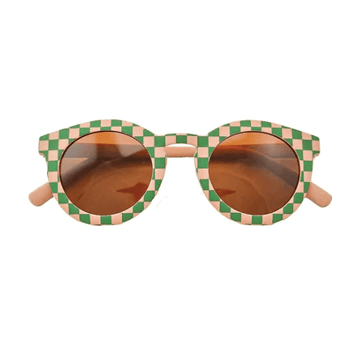 Grech & Co, Kids Sustainable Sunglasses | Checks Sunset + Orchard | Little Lights Co.