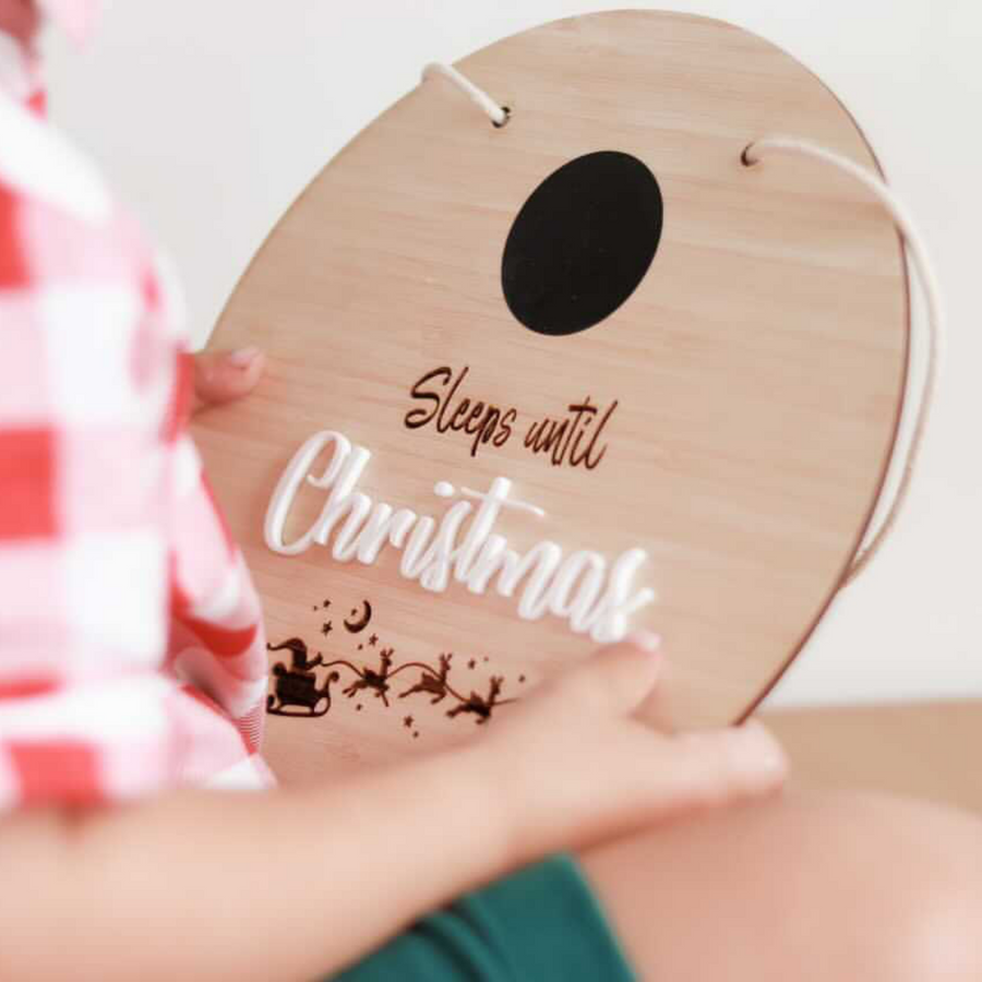 Countdown the Sleeps till Christmas Plaque | Funny Bunny Kids