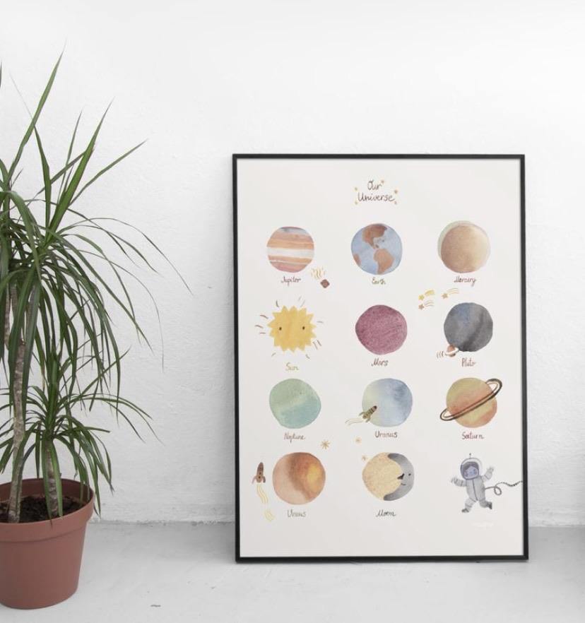 Mushie | Planet poster | Little Lights Co.
