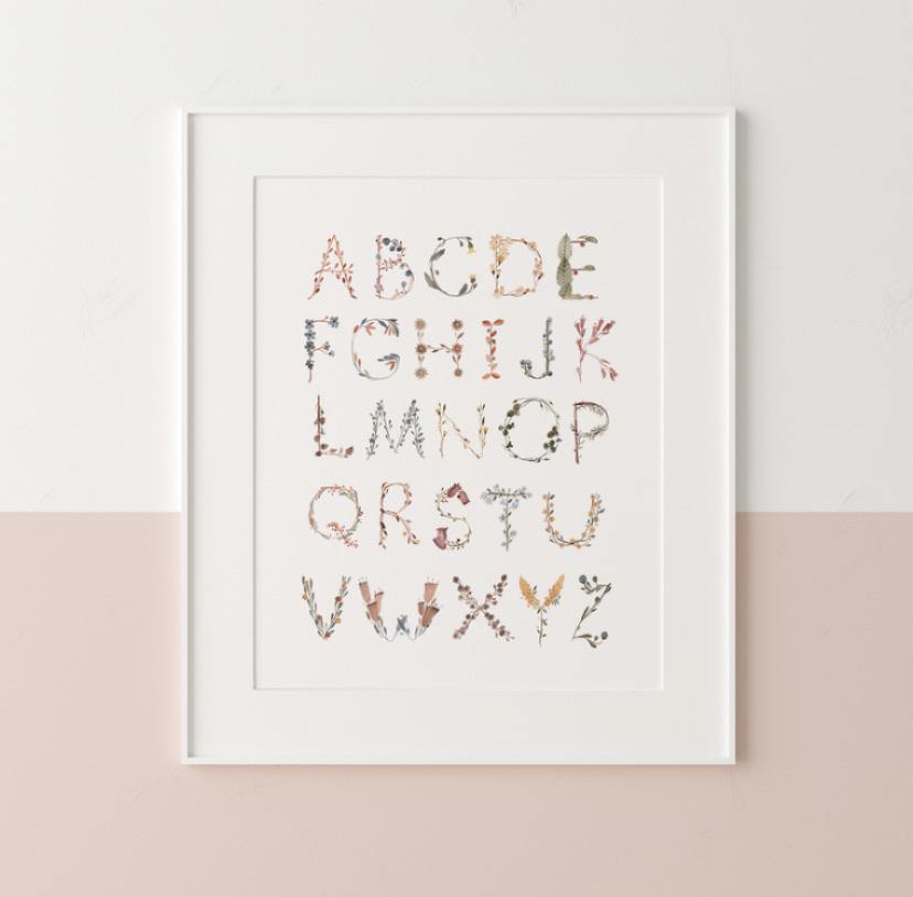Mushie | International Alphabet poster | Little Lights Co.