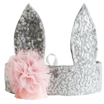 Alimrose | Sequin Bunny Crown Silver | Little Lights Co.