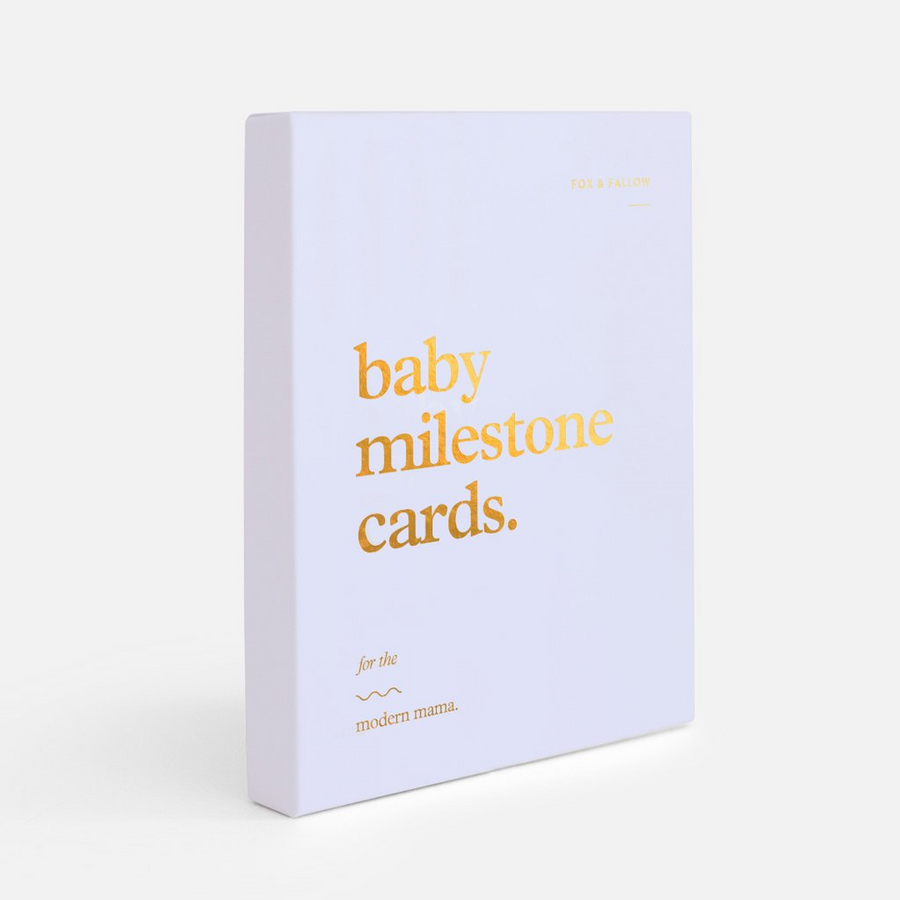 Baby Milestone Cards - Powder Blue | Fox & Fallow | Little Lights Co.