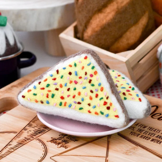 Tara Treasures | Felt Play Food, Fairy Bread - Image 3