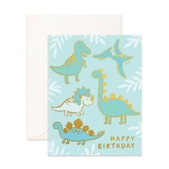 Fox & Fallow | Happy Birthday Card, Dinosaur