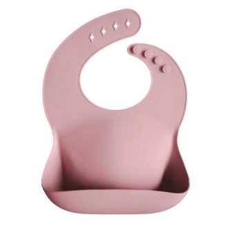 Little Lights Co | Silicone Baby Bib, Dreamy Mauve