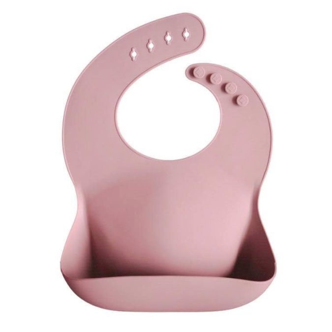 Little Lights Co | Silicone Baby Bib, Dreamy Mauve