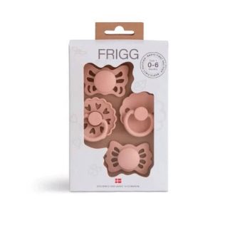 FRIGG | Baby's First Pacifier 4-pack, Floral Heart Blush
