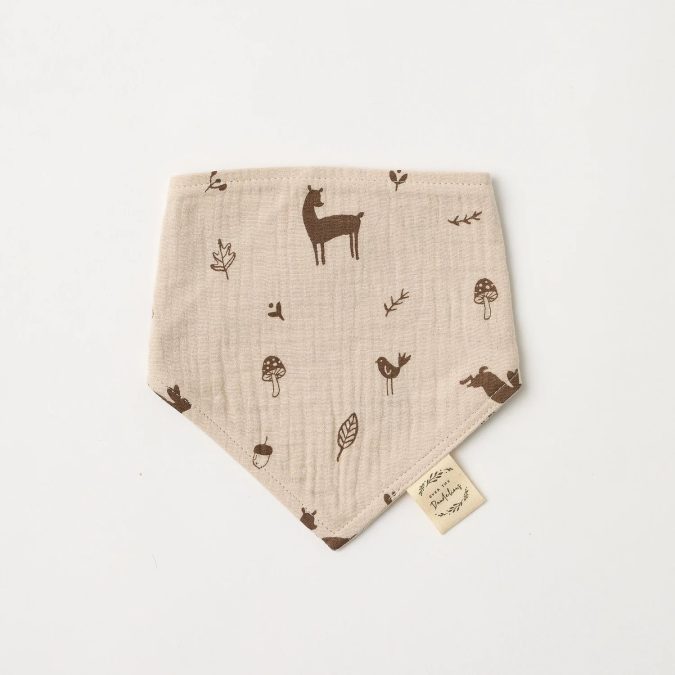 Over the Dandelions | Organic Muslin Woodlands Bib