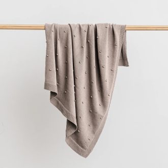 Over the Dandelions | Billie Organic Blanket, Mushroom