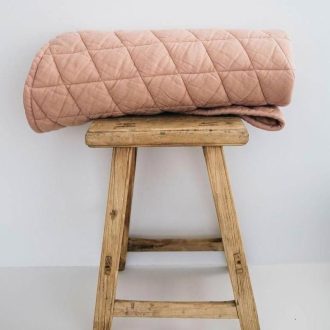 Linen Social | Linen Baby Play Mat, Wild Rose