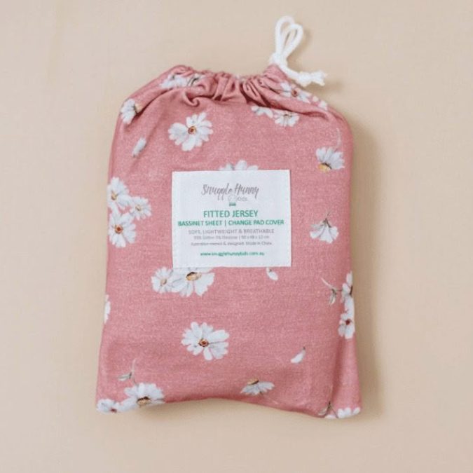 Snuggle Hunny Kids | Bassinet Sheet / Change Pad Cover - Daisy - Image 2