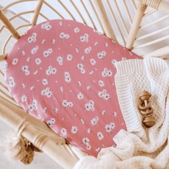 Snuggle Hunny Kids | Bassinet Sheet / Change Pad Cover - Daisy
