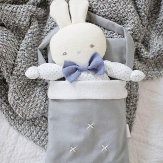 Alimrose | Doll Carry Bag, Grey Linen