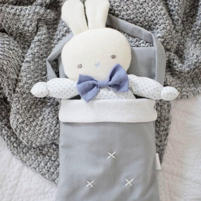 Alimrose | Doll Carry Bag, Grey Linen