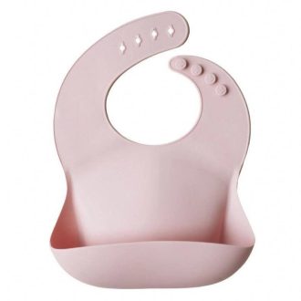 Little Lights Co | Silicone Baby Bib, Blush
